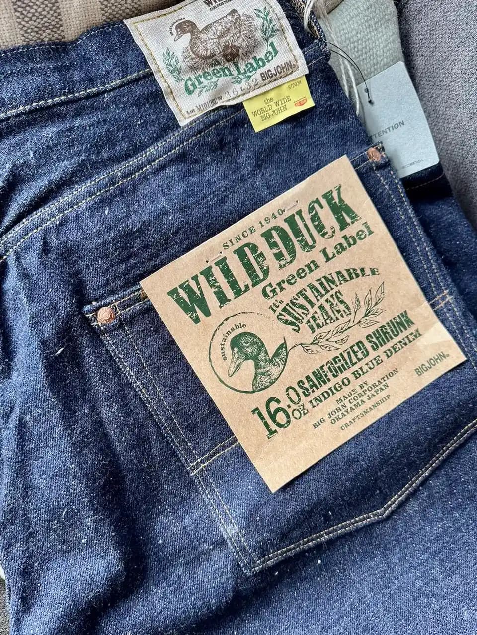 Big John M1012RC Wild Duck Indigo Denim: Organik Kumaş ve Geniş Paça Kesimiyle Öne Çıkan Pantolon
