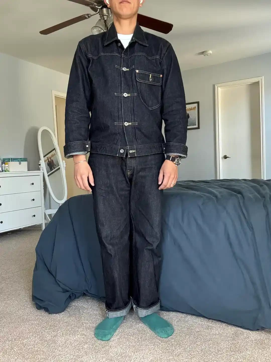Flat Head Canadian Tuxedo: 1940'lar Type I Ceket ve Doshaburi Denim Pantolon Kombinasyonu