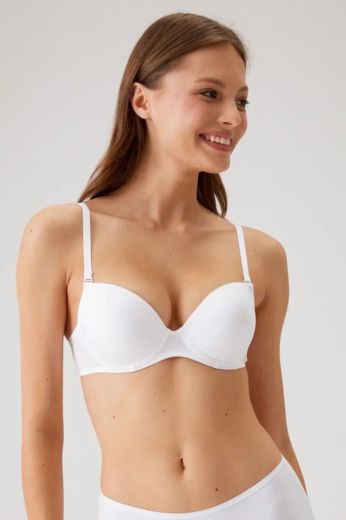 Pierre Cardin Beyaz 6045 Milan Push Up Dolgulu Micro Sütyen Kadınlar İçin Rahat ve Şık Tasarım