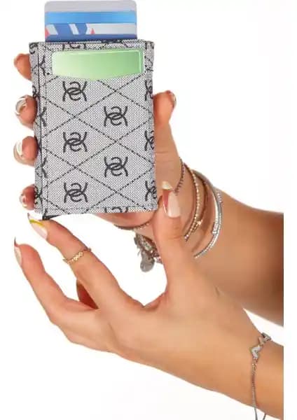 Adelina Unisex Rio Mekanizmalı Otomatik Kızaklı Kartlık Cüzdanı Günlük Kullanım ve Güvenlik İçin Uygun