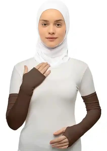 Altobeh Parmak Geçmeli Penye Tesettür Kolluk Koyu Vizon Detaylı İnceleme