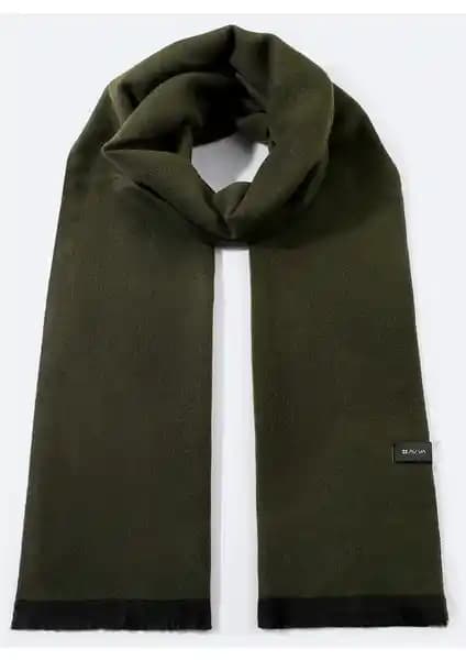AVVA Erkek Yeşil Viskon Karışımlı Püsküllü Şal: Şıklık ve Konforun Birleşimi