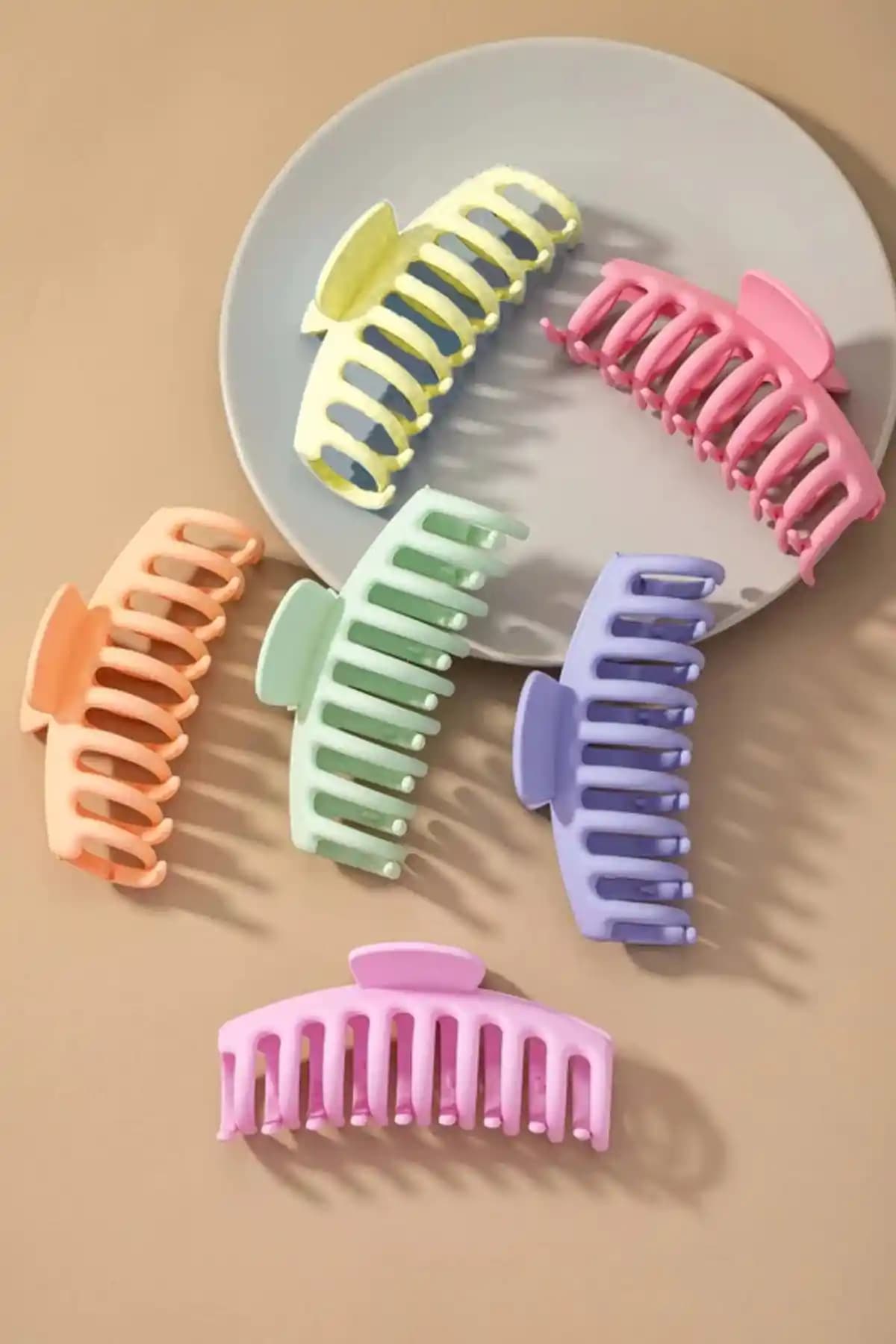 C&E Design Kadın Renkli XL Mandal Toka Seti Günlük ve Özel Kullanım İçin Uygun