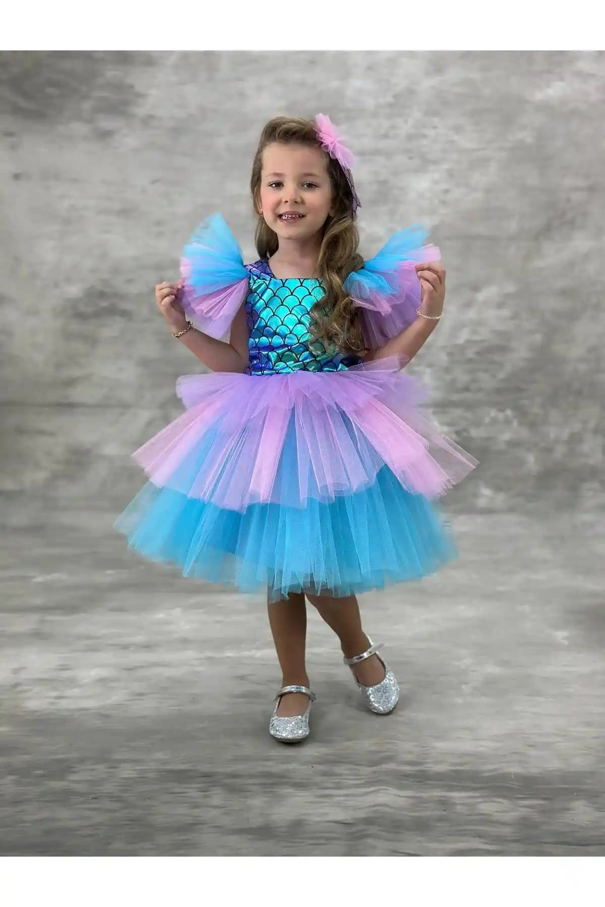 Çocuklar İçin Renkli ve Rahat Tütü Etekli Deniz Kızı Elbisesi Ürün İncelemesi