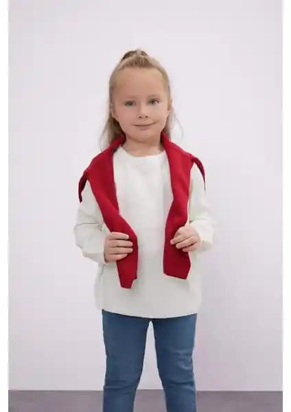 DeFacto Kız Bebek Bisiklet Yaka Düz Triko Kazakları Günlük Kullanım ve Konfor İçin Uygun