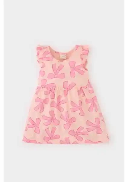 DeFacto Kız Bebek Desenli Kısa Kollu Elbise: Rahat ve Şık Yazlık Çocuk Giyim Seçeneği