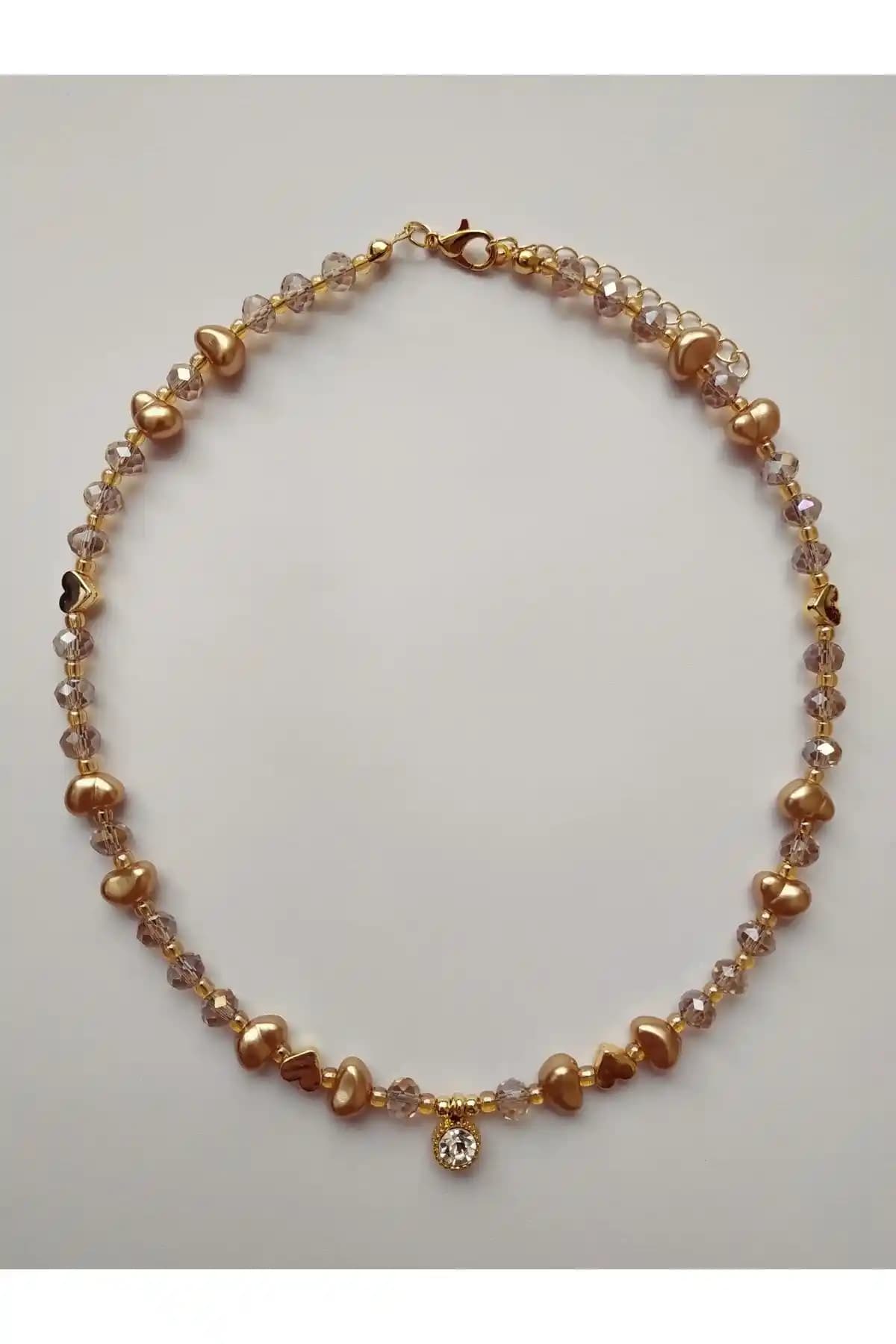 Fata Morgana Beyaz Pırıltı Uçlu Bal Rengi Kalpli Barok İnci Kolye Tanıtımı ve Özellikleri