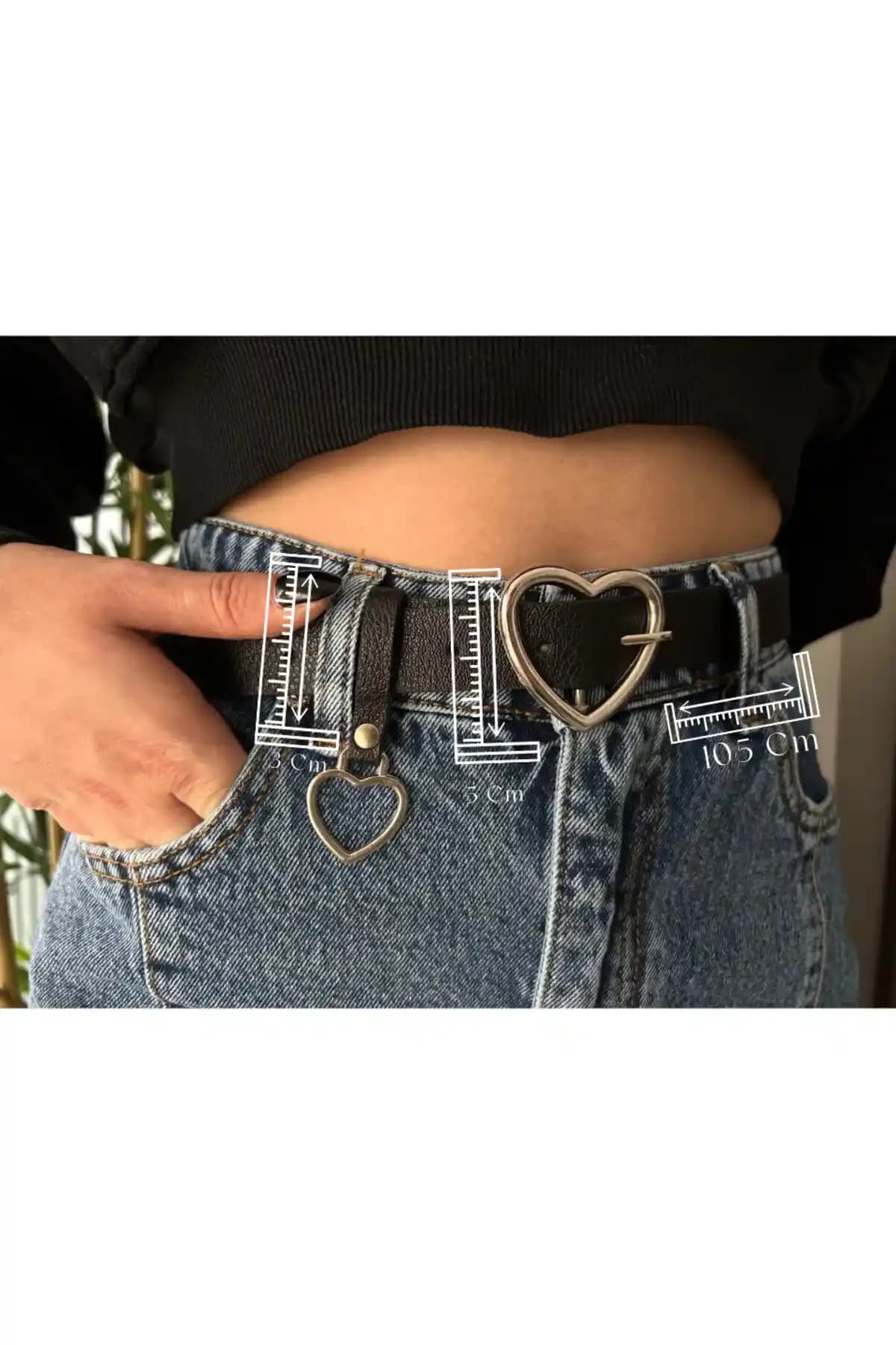 Fiori Kalp Tokalı Kadın Pantolon Kemeri: Şıklık ve Dayanıklılık Sunan Günlük Aksesuar