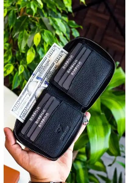 Garbalia Carole Deri Fermuar Kilitli Cüzdan Siyah: Şık ve Dayanıklı Günlük Kullanım için