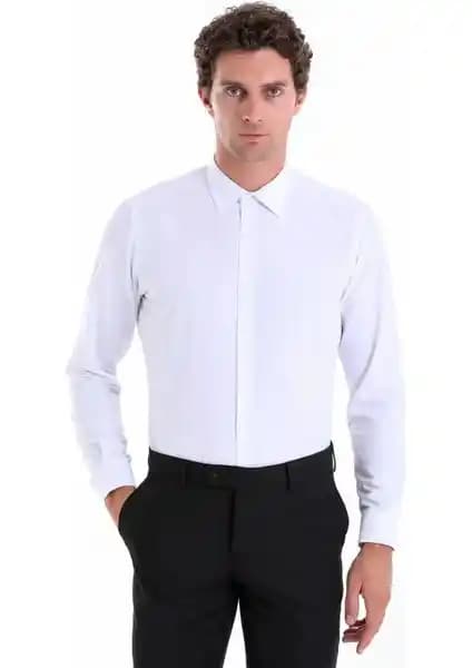 Hatemoğlu Erkek Beyaz Slim Fit Pamuklu Uzun Kollu Gömlek İncelemesi ve Özellikleri
