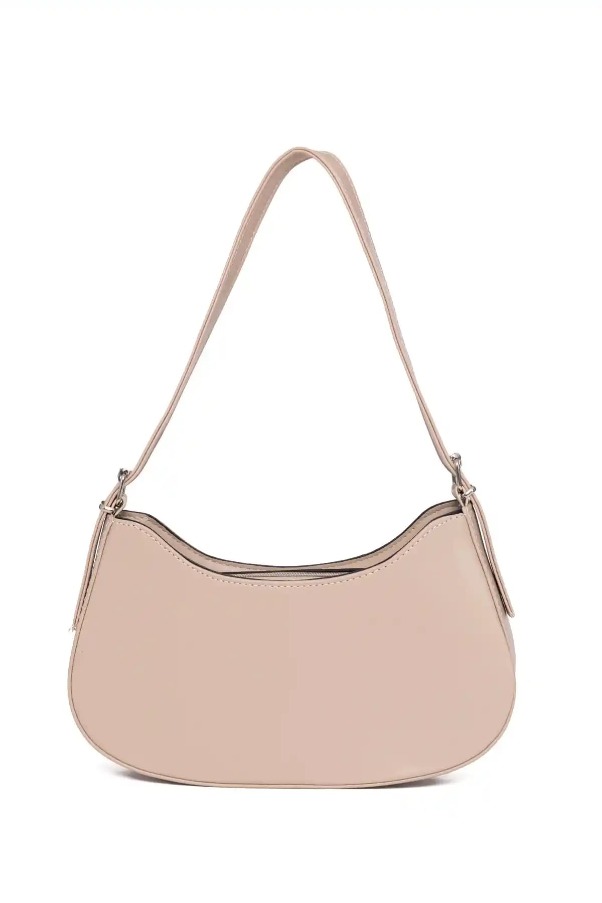 Macharelbasic Kadın Astarlı İç Gözlü Vizon Oval Çanta Günlük Şıklık ve İşlevsellik Sunar