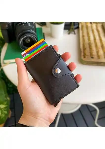 Modica Konk Erkek Deri Mekanizmalı Kartlık ve Cüzdan Kombinasyonu