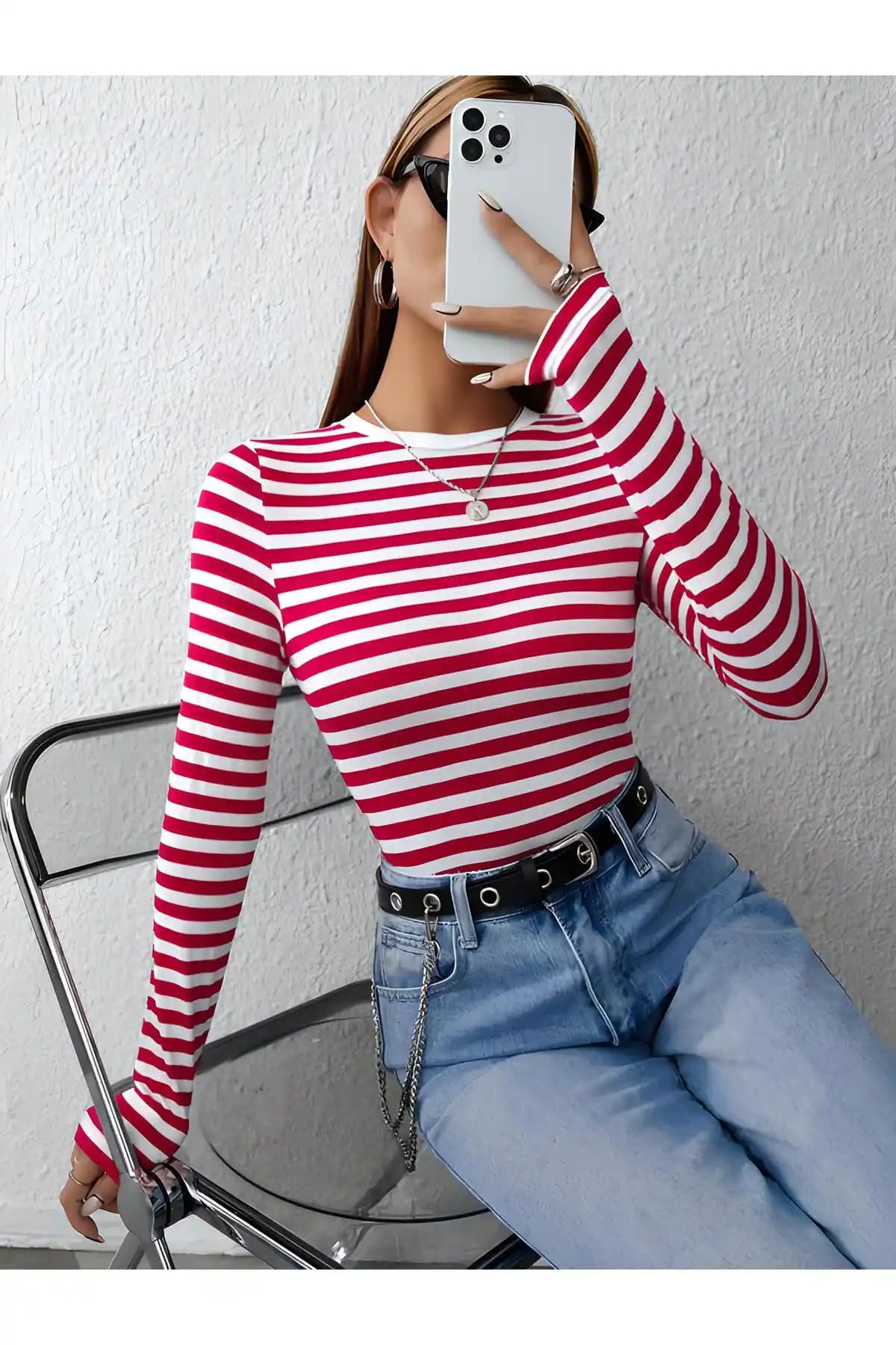 ÖZ PAMUK Kadın Fitilli %100 Pamuklu Crop Bluz Modern ve Şık Tasarım