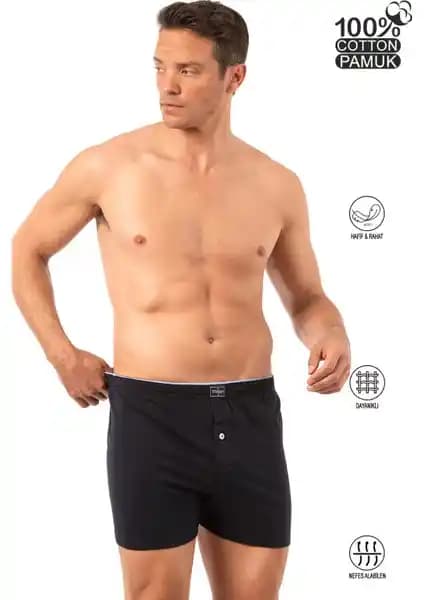 Özkan Erkek Şardonlu Pamuklu Düğmeli Boxer: Konfor ve Sağlık Odaklı Tasarım