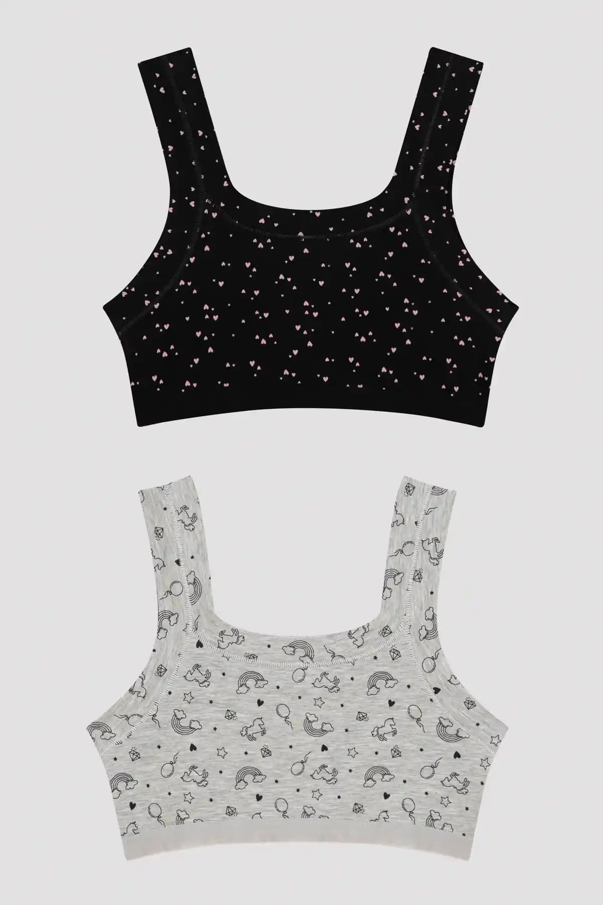 Penti Kız Çocuk Unicorn Desenli 2'li Spor Üstü Renkli ve Rahat Günlük Giyim Seçeneği