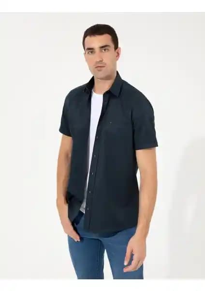 Pierre Cardin Erkek Lacivert Regular Fit Kısa Kollu Gömlek Detaylı İnceleme ve Kullanıcı Yorumları