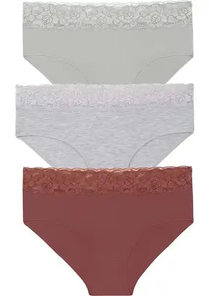 Suwen 3 Lü Pamuklu Dantelli Yüksek Bel Slip Külot İncelemesi ve Özellikleri