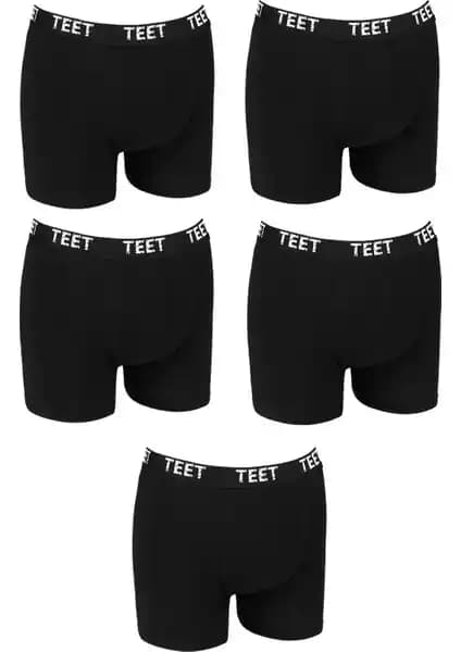 TEET Erkek Pamuklu Desenli Deluxe 5'li Boxer Seti Yüksek Kalite ve Renk Seçenekleriyle