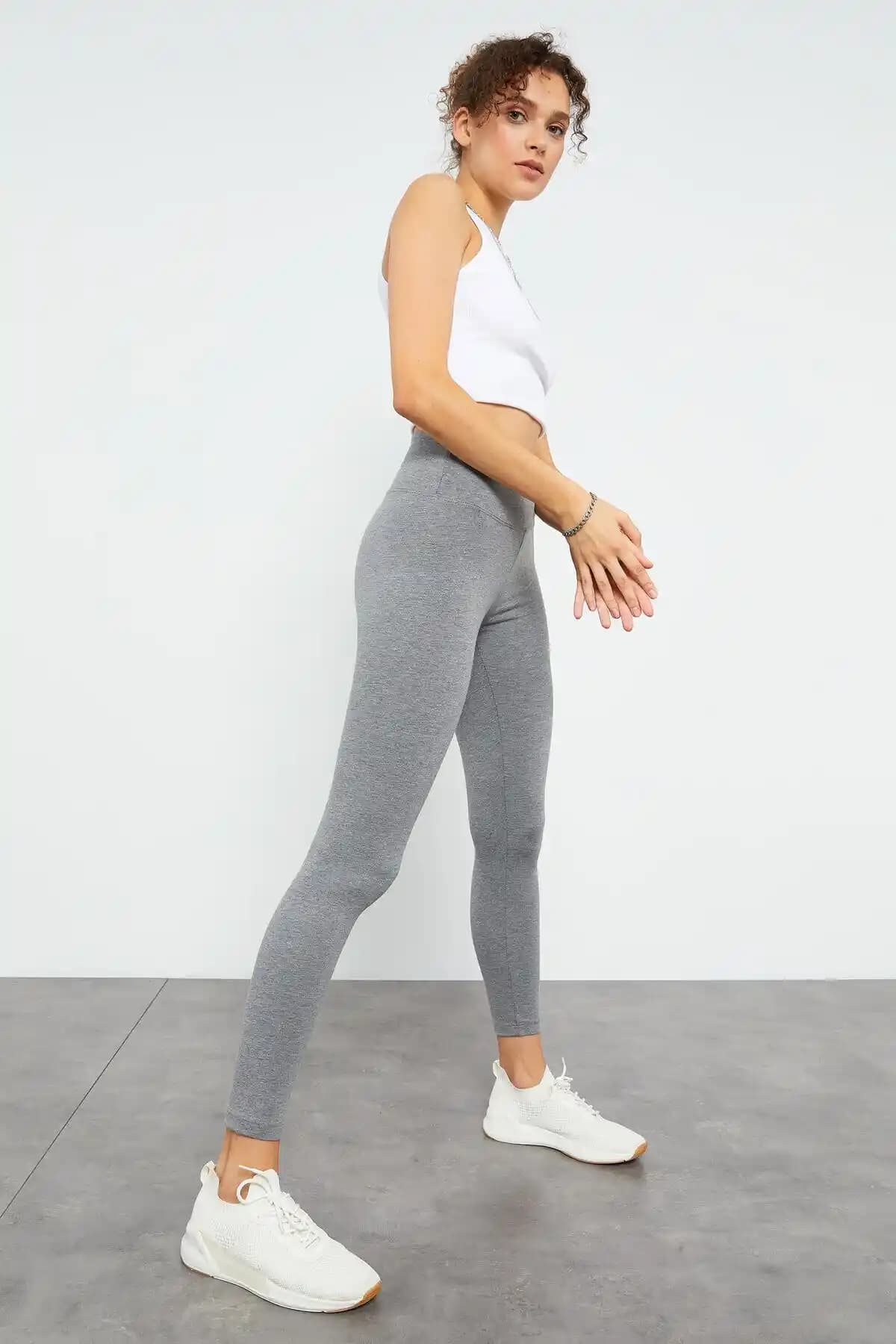 TOMMY LIFE Gri Melanj Yüksek Bel Slim Fit Dar Paça Kadın Tayt Özellikleri ve Kullanım İpuçları