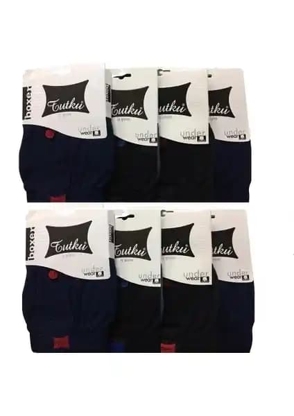 Tutku 8'li Erkek Penye Boxer Seti Yüksek Kalite ve Rahat Tasarım