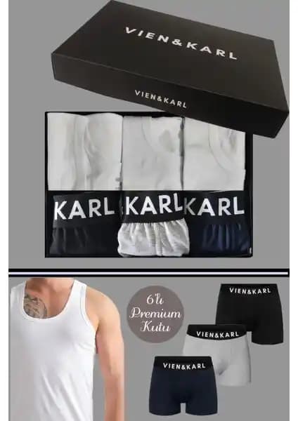 Vien&Karl Erkek 3'lü Pamuklu Likralı Boxer ve Atlet Takımı Detaylı İnceleme