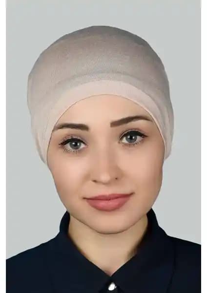 Altobeh Hazır Pratik Geçmeli Tesettür Bonesi Karşılaştırması Bej ve Siyah Renk Seçenekleri