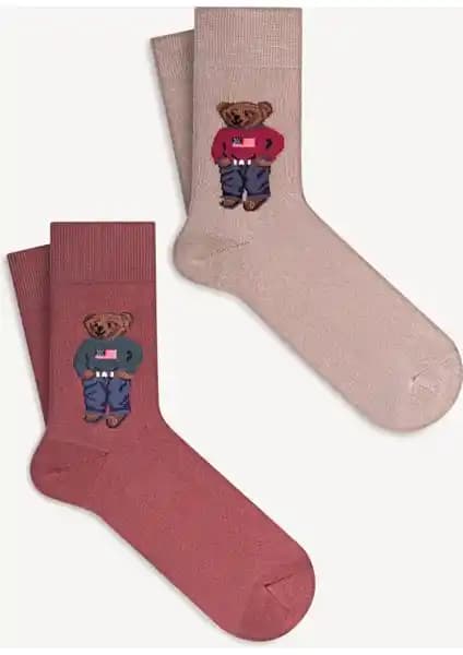 Mono Socks Teddy Bear Desenli Pamuklu ve Görünmez Sneaker Çorap Karşılaştırması