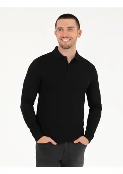 Pierre Cardin Siyah Slim Fit Sweatshirt ve Polo Yaka Basic Pike Karşılaştırması