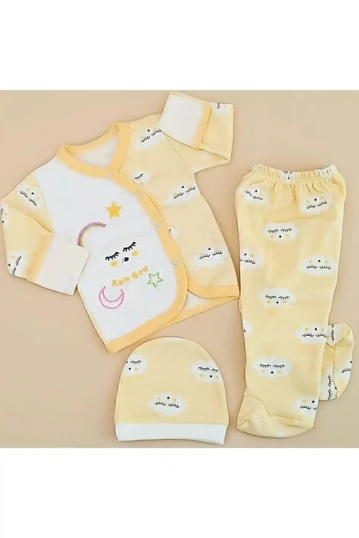 0-3 Ay Bebek Hastane Çıkışları Setleri Konfor ve Şıklık Sunan Pamuklu Tasarımlar