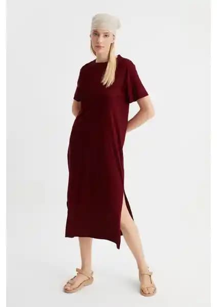 Alexander Gardi Yırtmaçlı Basic Elbise Günlük ve Şık Kullanım İçin Modern Kadınlar İçin