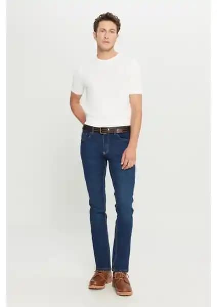 Altınyıl<dı>z Classics Erkek Slim Fit Esnek Lacivert Jean Pantolon Günlük Şıklık İçin