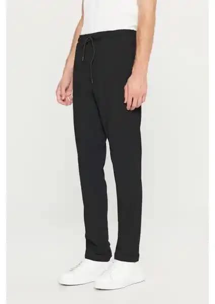 Altınyılz Classics Erkek Siyah Slim Fit Jogger Pantolon Modern ve Rahat Tasarım