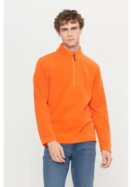 Altınyılz Classics Erkek Turuncu Polar Sweatshirt Anti-pilling Özelliğiyle Sıcak ve Şık Giyim Seçeneği