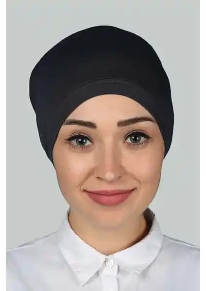 Altobeh Hazır Pratik Geçmeli Lastikli Tesettür Bone Füme Renkli ve Konforlu Tasarım