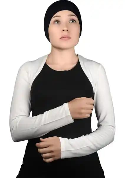 Altobeh Uzun Kollu Tesettür Bolero Ekru - Şık ve Rahat Giyim Parçası