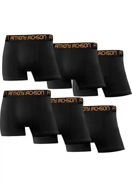 Anthony Jackson Likralı 6'lı Erkek Boxer Şortları Konfor ve Şıklık Sunan Modern Tasarım
