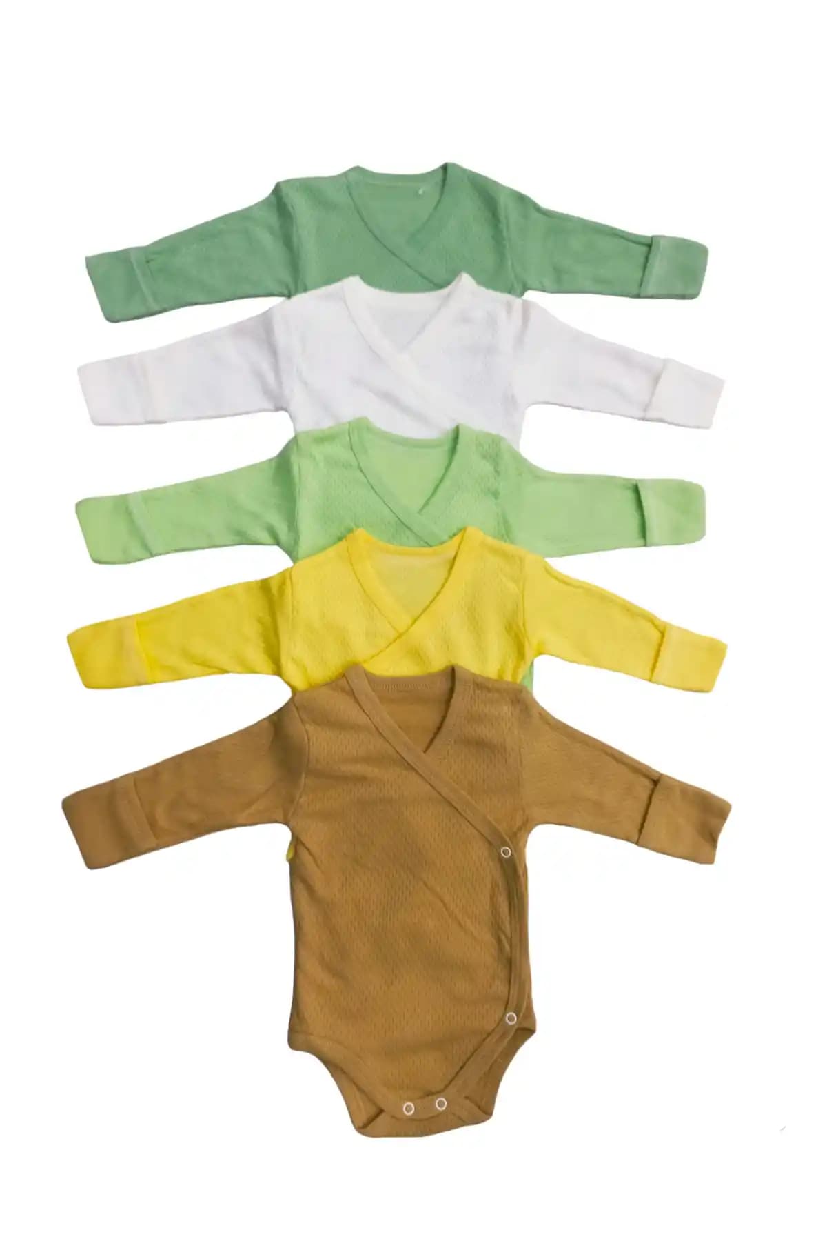 Bebedino Uzun Kollu Kendinden Eldivenli Çıtçıtlı Badi Modern ve Pratik Bebek Giyim Çözümü