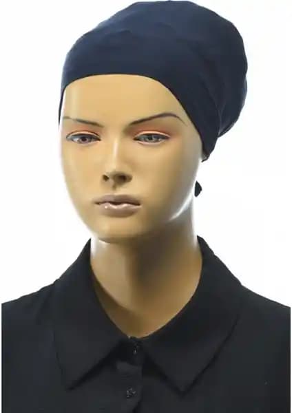 Belifanti Collection 2'li Lacivert Düz Penye Tesettür Bone Kadınlar İçin Şık ve Konforlu