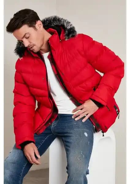 Buratti Slim Fit Suni Kürklü Peluş Astarlı Erkek Montu: Şıklık ve İşlevselliğin Buluşması