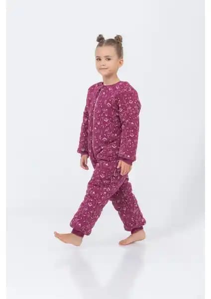 Cantoy Çocuk Uyku Tulumu 2.5 Tog Desenli Pamuklu ve Yalıtımlı Güvenli Uyku Kıyafeti