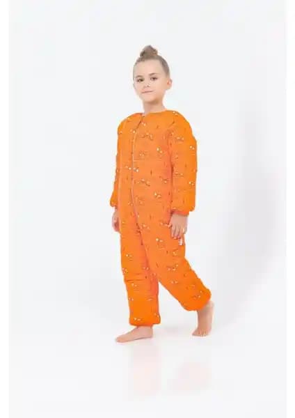 Cantoy Çocuklar İçin Kalın Elyaf Dolgulu 2.5 Tog Desenli Uyku Tulumu Güvenli ve Konforlu Uyku Sağlar