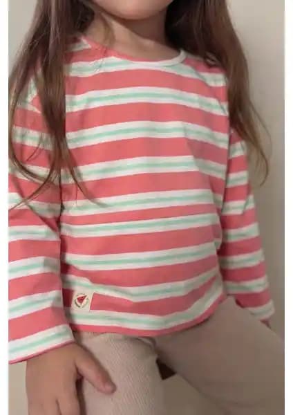 Cigit Çizgili Uzun Kollu T-Shirt Çocuklar İçin Şık ve Konforlu Günlük Giyim Seçeneği