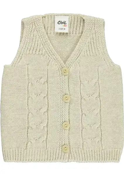 Civil Baby Bebek Triko Yelek 3-18 Ay Erkek Çocuklar İçin Şık ve Konforlu Giyim Seçeneği