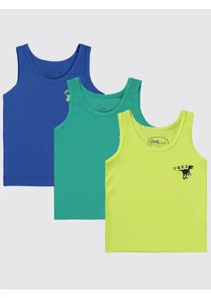 Civil Boys Erkek Çocuk 3'lü Atlet Seti Renkli ve Konforlu Günlük Giyim Seçeneği