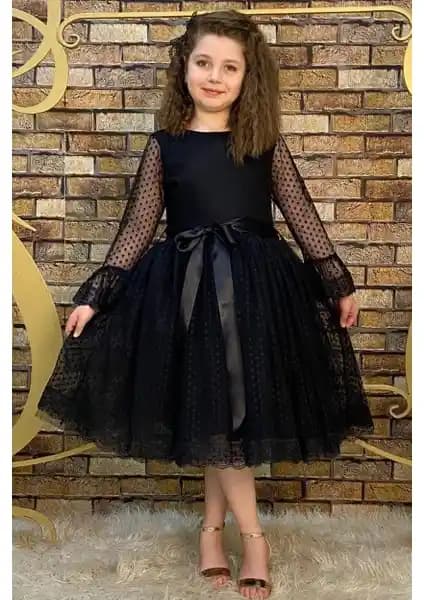 Çocuklar İçin Siyah Prenses Model Abiye Şık ve Rahat Kullanım İçin Tasarlandı