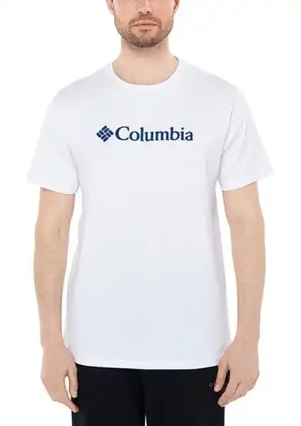 Columbia CS0287 CSC M Büyük Logo Brushed SS Erkek Tişörtü Şık ve Rahat Tasarım