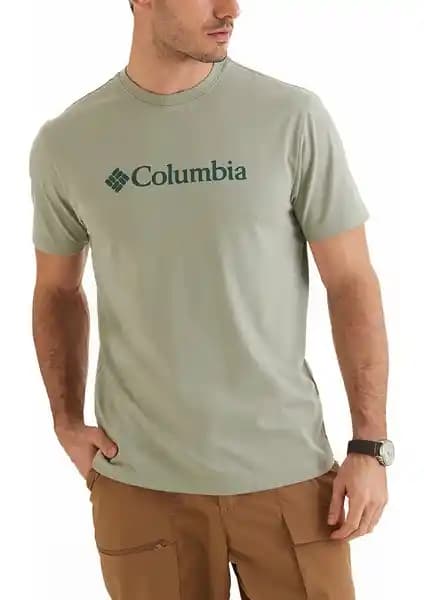 Columbia Cs0287 Erkek Logo Tişörtü Modern ve Rahat Günlük Kullanım İçin