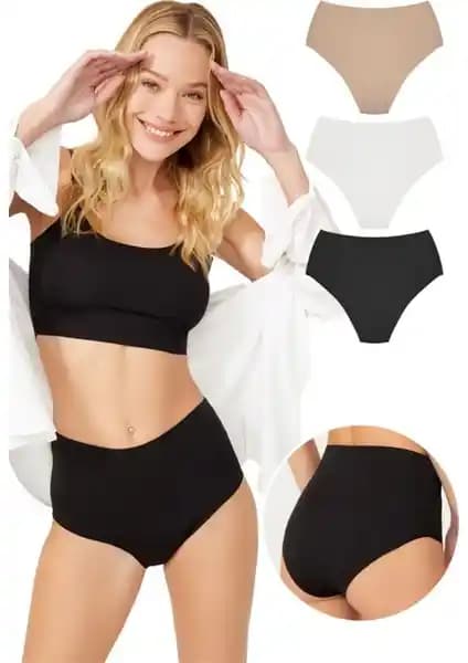 Cottonhill Yüksek Bel Basic Lazer Kesim Bikini Külotu Konfor ve Şıklık Bir Arada