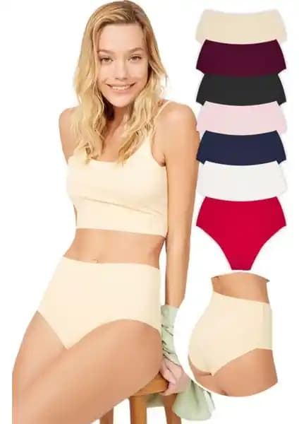 Cottonhill Yüksek Bel Lazer Kesim Bikini Külotu Kadınlar İçin Rahat ve Şık Tasarım