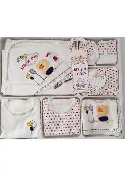 Daisymini Ayıcık Nakışlı Yenidoğan 11 Parça Hastane Çıkışı Seti Güvenilir ve Konforlu Bebek Kıyafetleri
